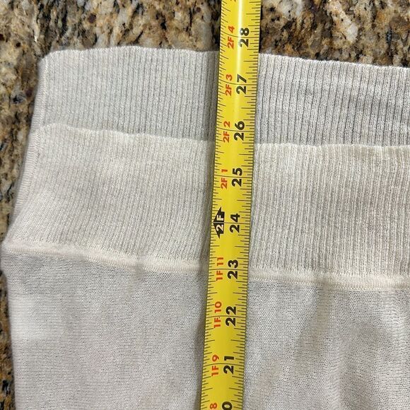 Feel The Piece Cashmere Ivory Relaxed Fit Scoop Neck Pullover Sweater One Size - Picture 9 of 9